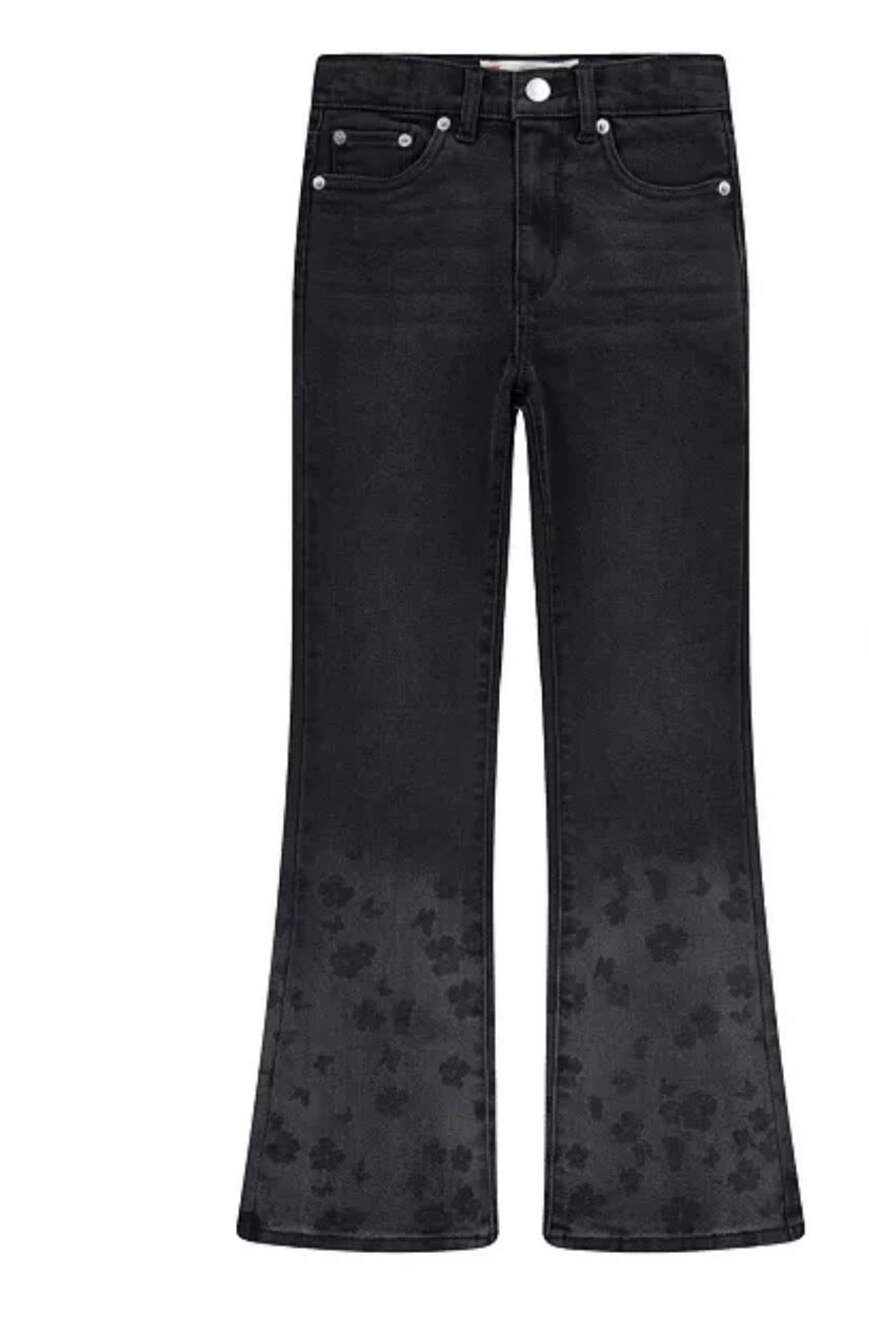 Levi's Girls Size 10 High Rise 726 Flare Jeans Dark Wash Adjustable Waistband